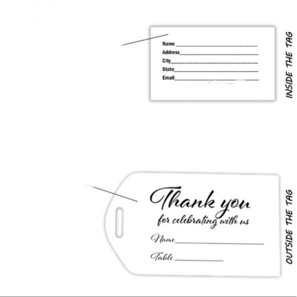 🆕 150 Luggage Tags for Wedding / Themed Parties - Picture 4 of 5